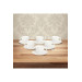 Set Of Six Porcelain Coffee Cups With Tray For 6 People