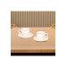 Porcelain Coffee Cup Set With Tray For 2 Persons