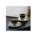 Crown Patterned Coffee Set 6 Person Coffee Cup Set