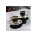 Crown Patterned Coffee Set 6 Person Coffee Cup Set