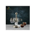 Mırra Coffee Glass Set For 6 Persons Metal Engraved Mırra Catering Set