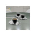 Coffee Set Metal Engraved 6 Person Cup Set