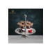 Round Tray Mırra Coffee Presentation Set With Elegant Glass Cups