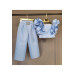 Frilled Sleeves Blouse Pants Set