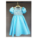 Turquoise Lace Children Dress