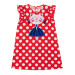 Polka Dot Kitten Girls Poplin Dress