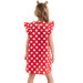 Polka Dot Kitten Girls Poplin Dress