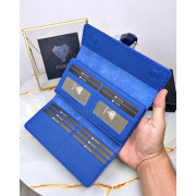 Hand Wallet Blue Color Genuine Leather