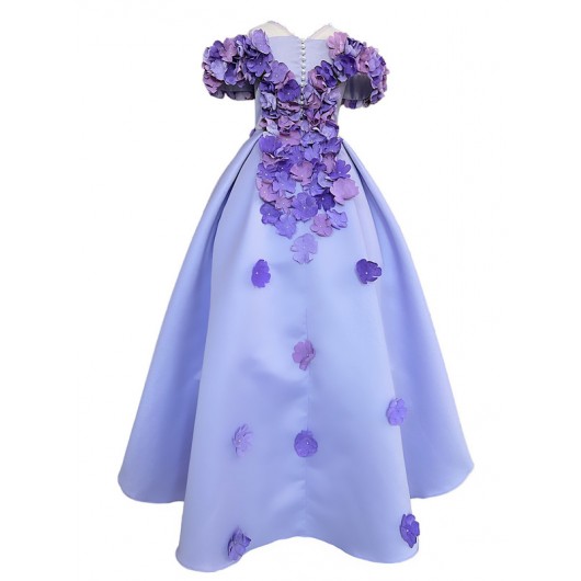 Lilac Floral Dress Girl Child