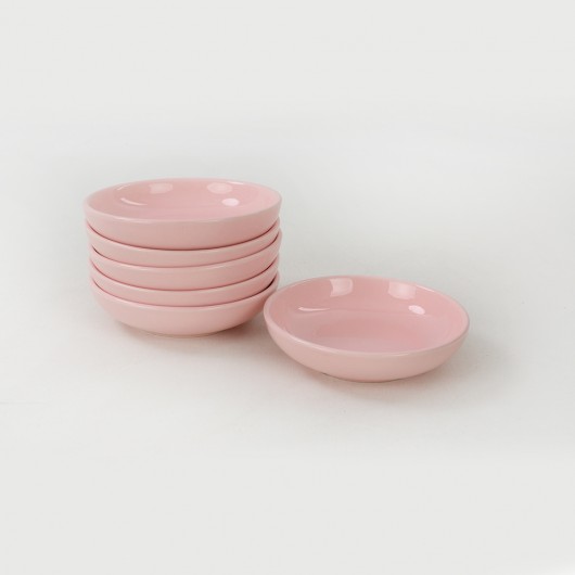 Dish For Nuts / Sauce In The Form Of Rings Light Pink Color 13 Cm 6 Pieces