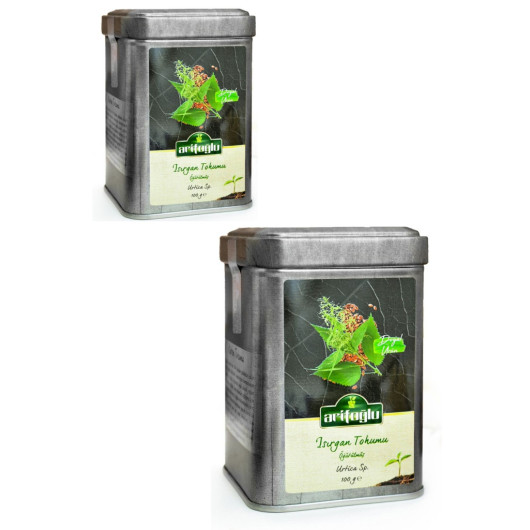 Nettle Seed Ground Tin Box 100 Gr + 100 Gr Set Of 2 Arifoğlu