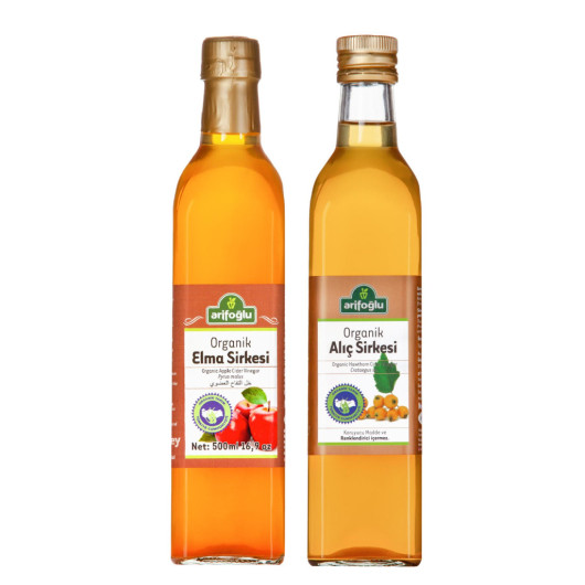 Organic Apple Vinegar 500Ml + Hawthorn Vinegar 500Ml Set Of 2