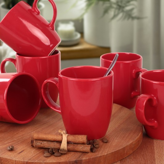 Cups 9 Cm 6 Pieces In Red From Bulut