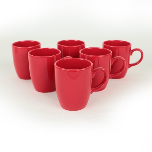 Cups 9 Cm 6 Pieces In Red From Bulut