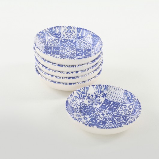 Dish For Nuts / Sauce In The Form Of Rings 13 Cm 6 Pieces Blue Color - 17926