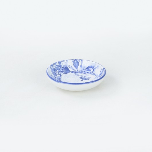 Dish For Nuts / Sauce In The Form Of Rings In Blue Ink Color 13 Cm 6 Pieces - 19988/19992