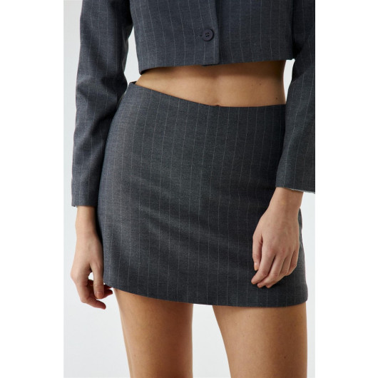 Striped Jacket Shorts Skirt Smoked Women's Suit