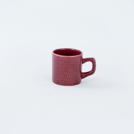 Dora . Red Plum Coffee Cups Set 4 Pieces For Two Persons