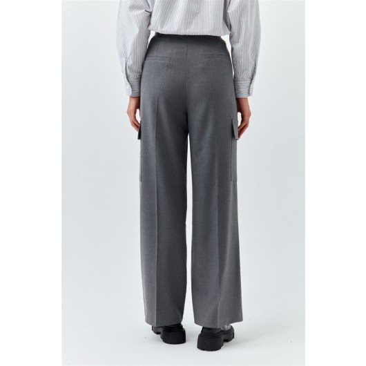 Gray Cargo Pants For Women
