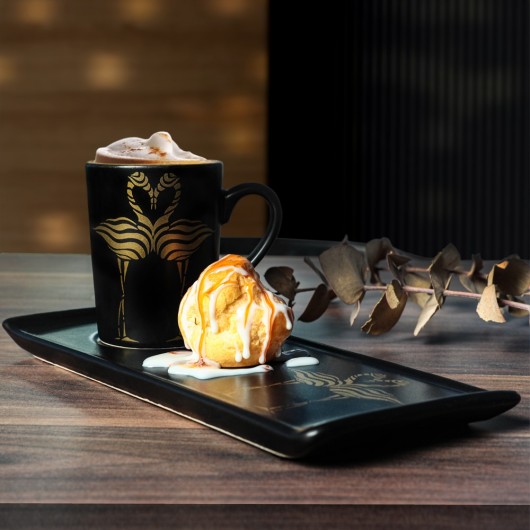 Gold Flamingo Design Coffee Set Of Two Pieces