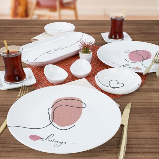 Forever & Always Breakfast Set 11 Pieces For 2 Persons