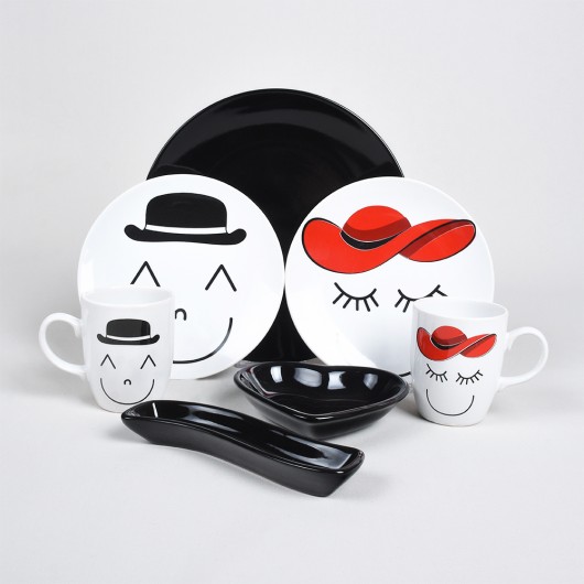 Smiling Face Breakfast Set 10 Pieces For 2 Persons