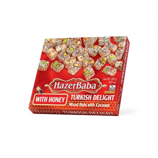 Coconut Coated Turkish Delight With Double Cookies 250G