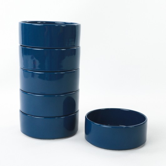 وعاء شوربة لون أزرق نيلي قابل للتكديس\للضب 14 سم 6 قطع