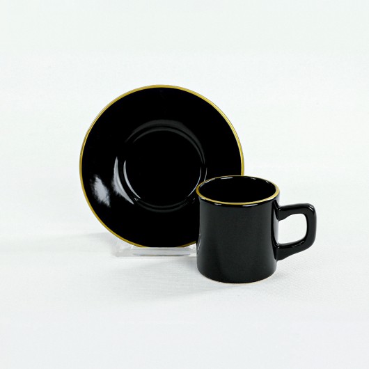 Luna Tea/Coffee Cups Set With Gold Line 18 Pieces For 6 Persons Luna