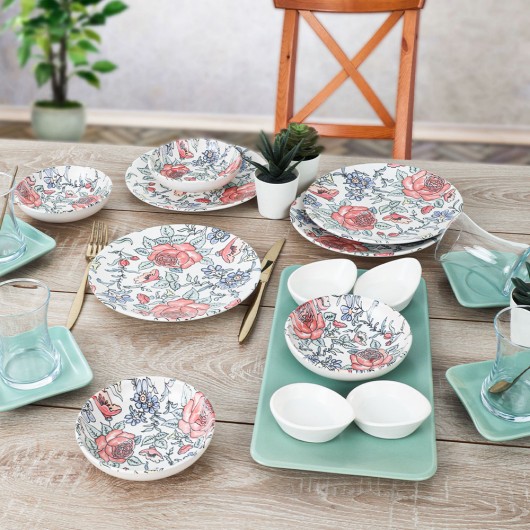 Magnolia Breakfast Dinnerware Set 21 Pieces For 4 Persons - 18235