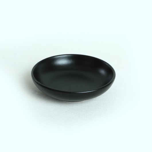 Matte Black Ring Cookie/Sauce Bowl 13 Cm 6 Pcs