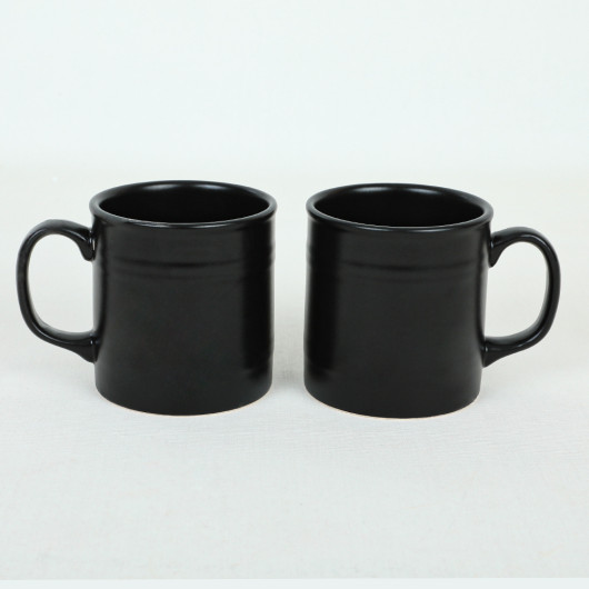Barrel Mug Matt/Matte Black 2 Pieces