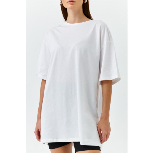 Oversize Basic White Women's T-Shirt
