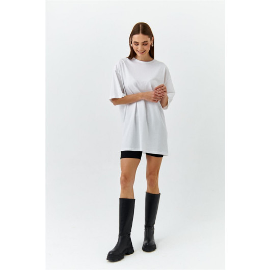 Oversize Basic White Women's T-Shirt
