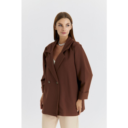 Oversize Brown Women's Jacket