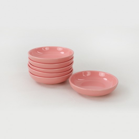 Dish For Nuts / Sauce In The Form Of Rings Pink Color 13 Cm 6 Pieces
