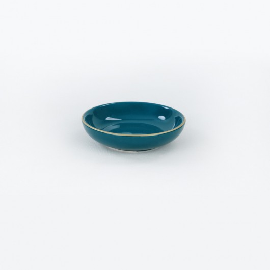 Dish For Nuts / Sauce In The Form Of Rings, Petrol Blue Color, 13 Cm, 6 Pieces