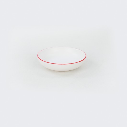 Dish For Nuts / Sauce In The Form Of Rings 13 Cm 6 Pieces With Red Stripes