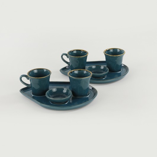 Coffee Serving Set 8 Pieces For Two Sapphire Moka