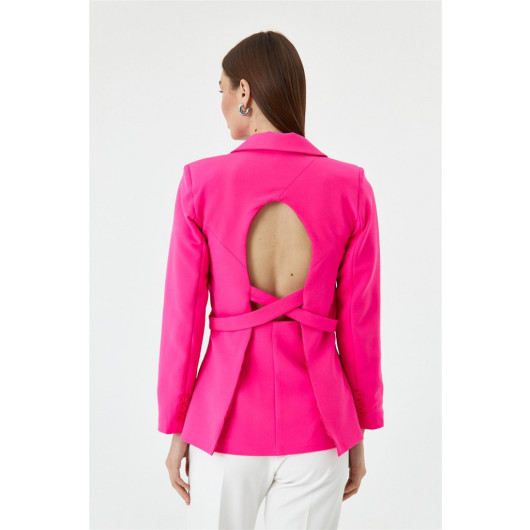 Low Back Blazer Fuchsia Women's Jacket