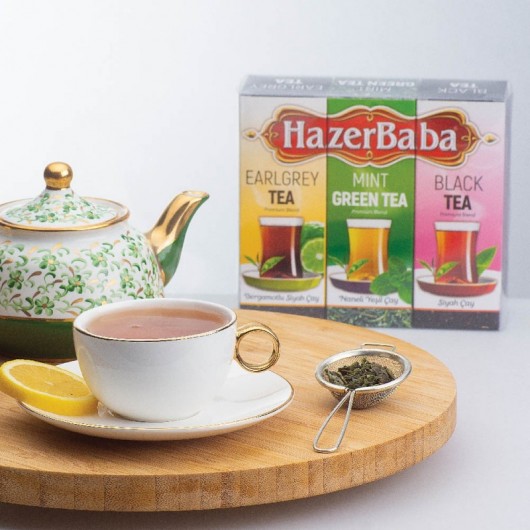 Original Turkish Tea Set Of 3 Types By Hazerbaba