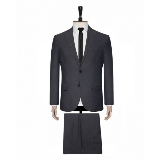 Men's Slim Fit Formal Suit Set Gray 56 Süvari 6 Drop