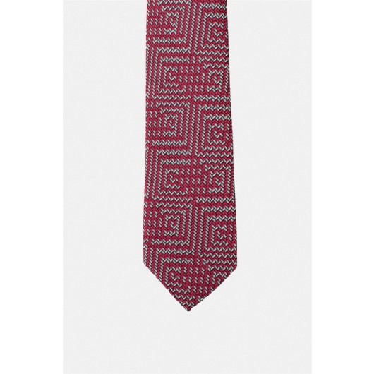 ربطة عنق /كرافات منقوشة يدويًا لون احمر Süvari