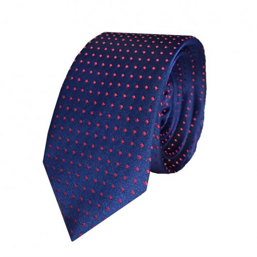 Süvari Hand-Painted Navy Blue Necktie / Cravat