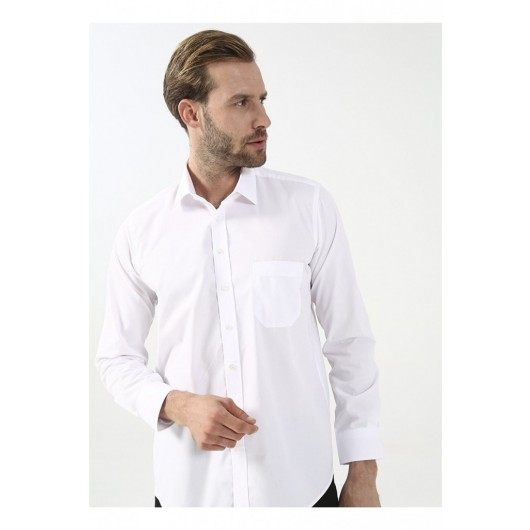 Süvari White Oversized Work Shirt With Cuffs