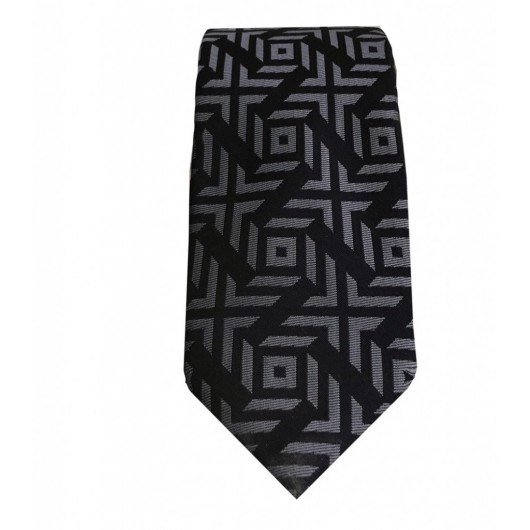 ربطة عنق رجالية  بنمط مربعات لون اسود Süvari