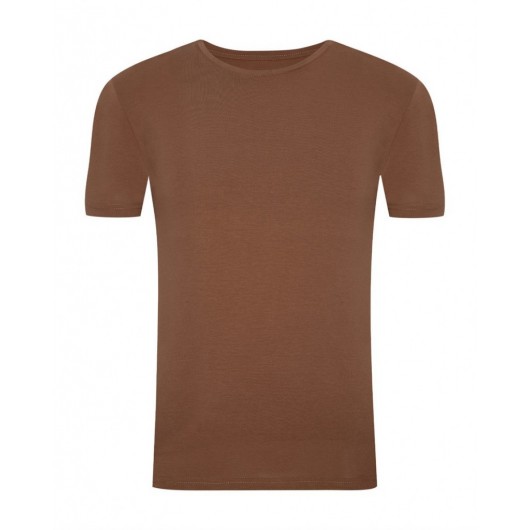 Süvari Comfortable Fit O-Neck Brown Men's T-Shirt