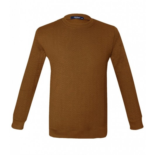 Men's Knitwear Comfortable Mold Brown Color Süvari