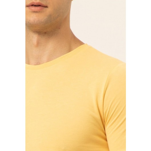 Süvari Regular O Neck Yellow Men's T-Shirt
