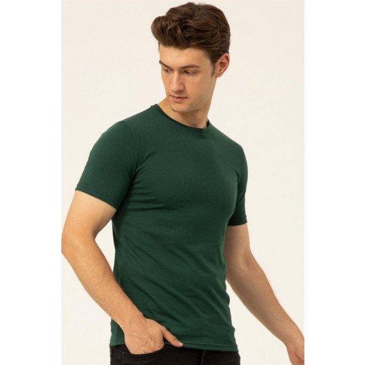 Süvari Regular O Neck Green Men's T-Shirt